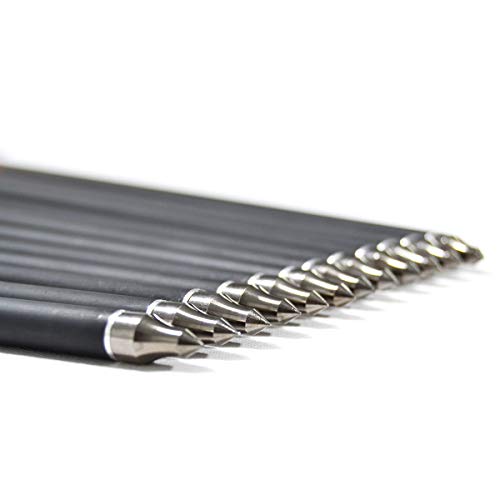 Vnaker 20 Inch Carbon Crossbow Bolts 12 Pack And Hunting Broadheads 6 Pack, Carbon Crossbow Arrows For Hunting And Outdoor Practice(Black) #TOP7