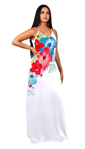 Image of SheKiss 2026 Women's Casual Summer Floral Long Maxi Dresses Floor Length Sleeveless Plus Size Sundresses