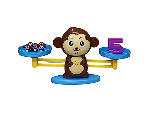 Jogo Educativo De Matemática Aprendizagem de Números Contagem e Equilíbrio Balança Pesa O Peso Macaq