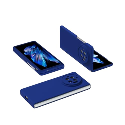Case �Ή��@�� for Vivo X Fold3 Pro [�n�[�hPC] �܂肽���ݎ��X�}�z�P�[�X Blue