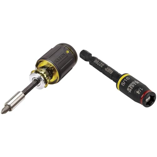 Klein Tools Stubby 8-in-1 Screwdriver and 3-in-1 Impact Flip Socket