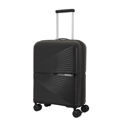 Image of American Tourister AIRCONIC2.0 SP 55 cm Small Cabin Polypropylene (PP) Hard 8 Wheels Spinner Luggage /Suitcase /Trolley Bag for Travel (Black)