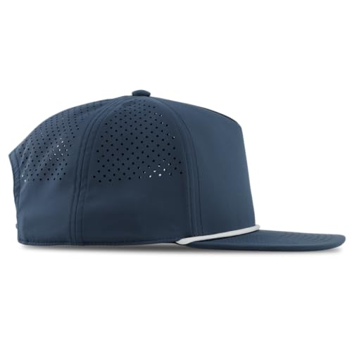 Image of Branded Bills Bare Flat 5 Panel Rope Hat for Men, Adjustable Snapback Golf Baseball Cap Flat Brim