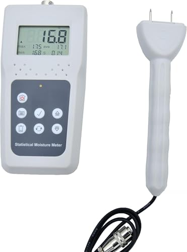 CNYST Digital Paper Moisture Meter Paper Moisture Tester with Automatic power on Calibration Function Storing Statistics Function Measuring Range 5-95%(CD00) Resolusion 0.1