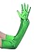 BABEYOND Classic Long Opera Pageant Party 1920s Satin Gloves Stretchy Adult Size Elbow Wrist Length 20.5" (Long Smooth 20.5in/Green)