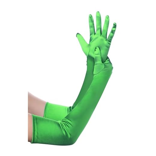 BABEYOND Long Opera Party 20s Satin Gloves Stretchy Adult Size Elbow Length