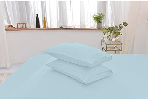 Miniatura 3 de Giza Sheets - Juego de sábanas de algodón Giza tamaño King para colchones de hasta 18 pulgadas de profundidad, juego de sábanas de 4 piezas, color