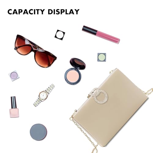 Image of Clutch Purse for Women, Evening Bag with Removable Chain Strap Elegant Handbag for Wedding /Prom /Cocktail /Party