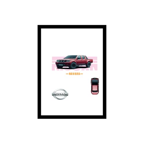 Image of BLINKART Nissan Hardbody D21 CarFramed Posters Gift Items Boys Room Wall Decoration Bedroom Office Studio Synthetic Wood Frame & Acrylic Glass Ready to Hang - 12x8 Inch, (A4 Size) - CAR-068
