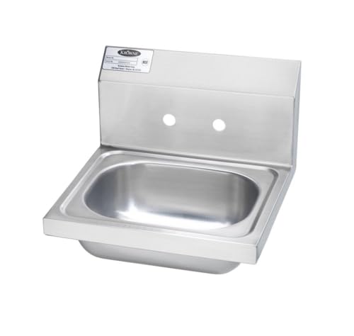 Fregadero de mano compacto para evitar salpicaduras FSE HS-2-LF de calibre 14 para pared