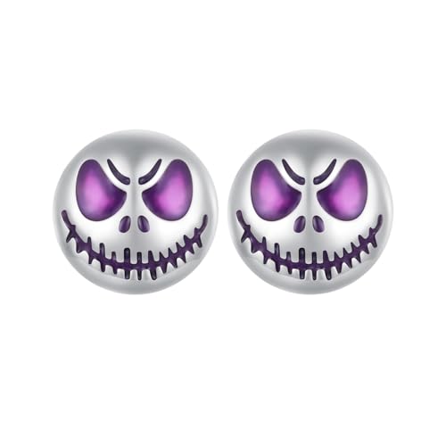 Qings Pendientes Fantasma para Mujer Plata de Ley 925 Pequeños