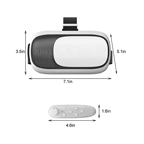 Vr Headset 3D Glasses-Virtual Reality3D Glasses Headset Helmets Vr Glasses With Game Handle Set Wireless Bluetooth Connection For Android/Ios/Pc & Support 4-6.5 Inch #TOP3