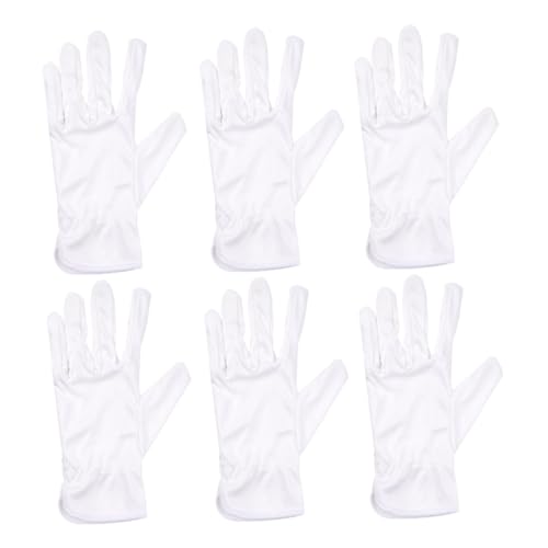 FUTUREORYY 10 Guantes de Microfibra sin Polvo para Trabajo y Joyería Talla con Elástico Cómodos y Reutilizables para Limpieza y Tareas Manuales