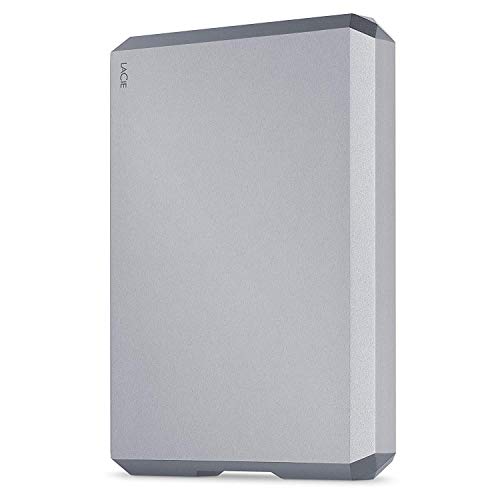 LaCie Mobile Drive 5TB External Hard Drive Portable HDD – Space Gray USB-C USB 3.0