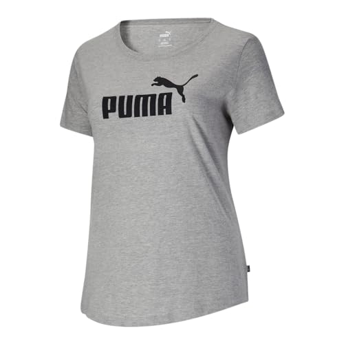 PUMA PUMA Plus Size Essentials Logo Tee 2.0 Light Gray Heather 1X