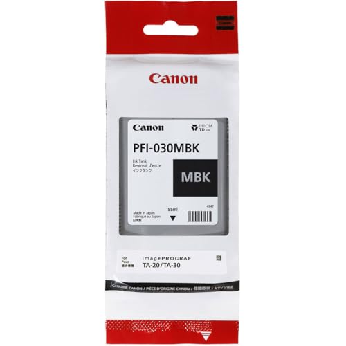 Matte Black Ink 55ml (PFI-030MBK) for Canon imagePROGRAF TA-20 and TA-30 -  3488C001