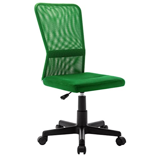vidaXL Silla de Oficina Giratoria Trabajo con Repaldo Asiento Sillón Mobiliario Estudio Escritorio Despacho Ordenador de Tela de Malla Verde