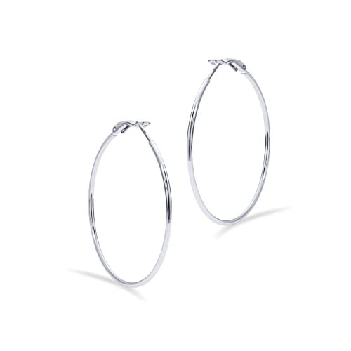 Image of PAVOI Gold Hoop Earrings for Women, 14K Gold Plated Paddle-Back Hoops