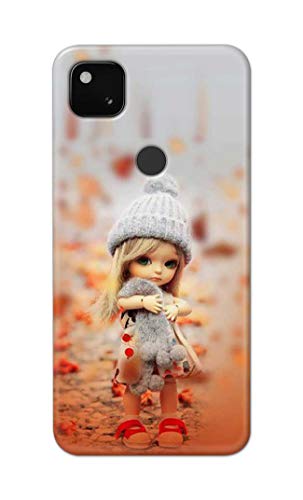 Image of PRINTFIDAA Doll Cute Girl Amazing Beauty Little Kid Child Playing Hard Back Cover for Google Pixel 4A (4G) Back Cover -(P6) KAT1001
