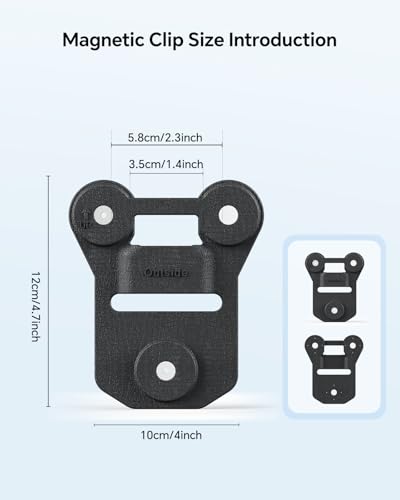 BOBLOV Body Camera Magnet Mount, 6pcs/8pcs Magnets Optional, Universal Magnetic Suction Back Clip, Make from Black Silica,Stick to Clothes for Universal All Brand Body Camera (12x10cm)