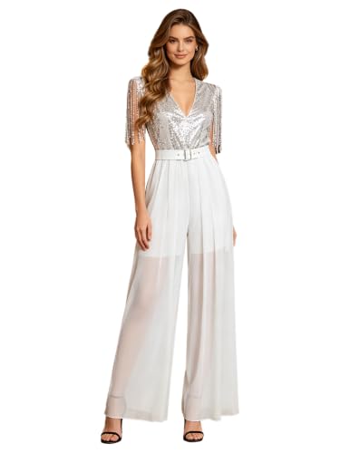 Mono elegante largo con cinturón ideal para graduaciones y cócteles de noche