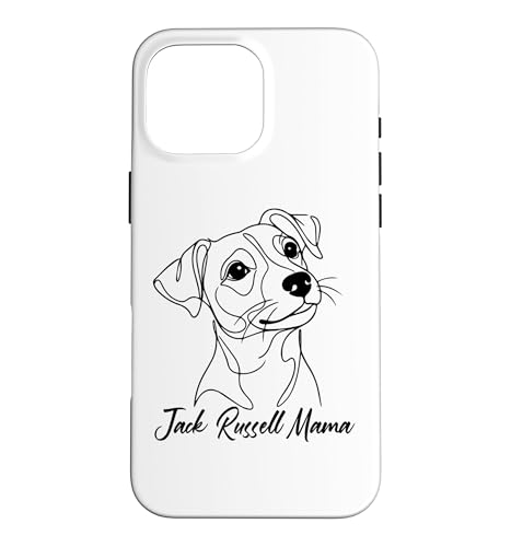 Womens Girls Minimalist Line Art Jack Russell Terrier Mama �X�}�z�P�[�X iPhone 16 Pro Max �p