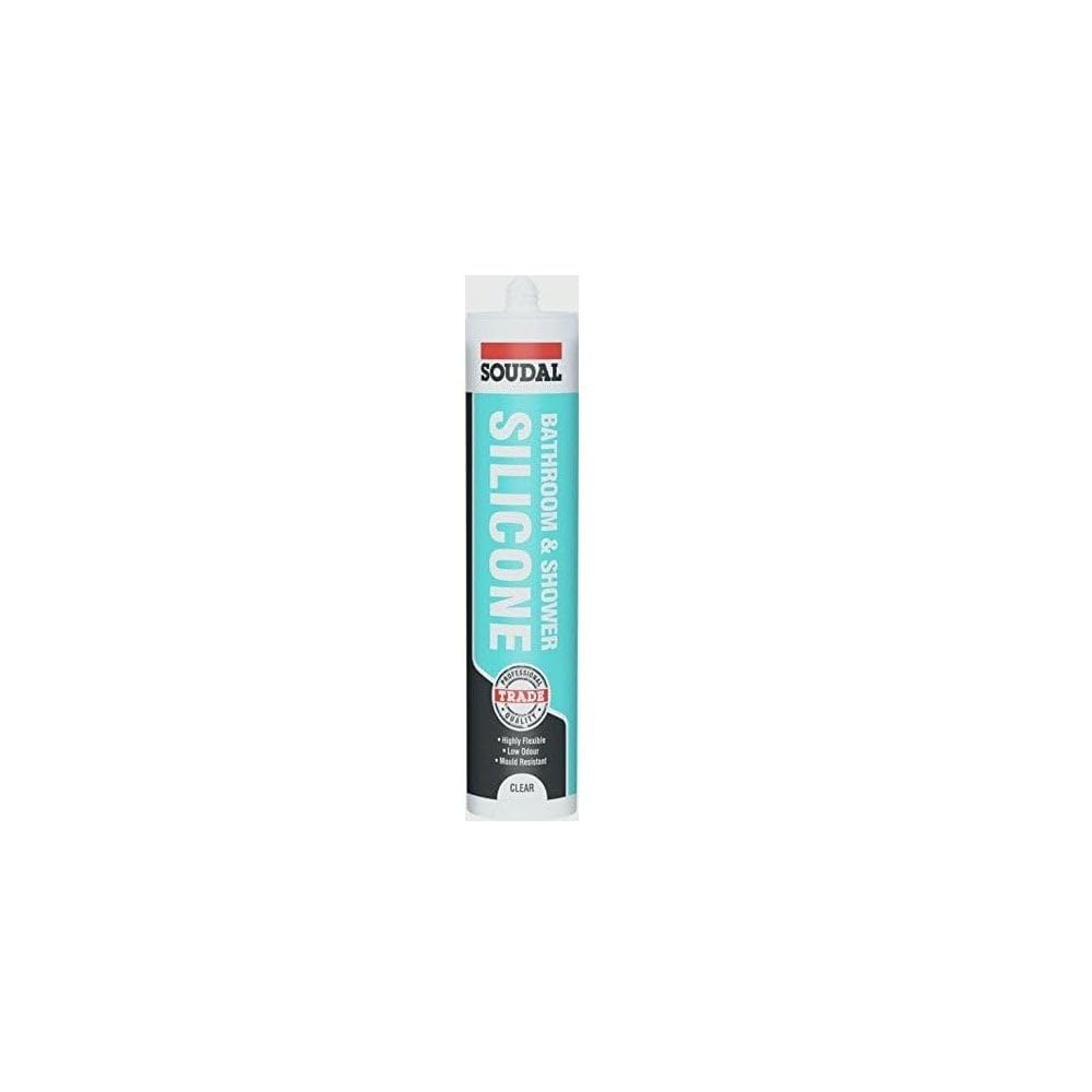 Soudal Solvent free Bath Shower Silicone 300ml (Brilliant White)