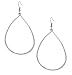 Large Lightweight Statement Open Hoop Teardrop Earrings in Silver with Wavy Texture for Women | SPUNKYsoul Collection