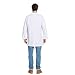 Icertag Bata de Laboratorio Unisex,médico Abrigo Abrigo de Mujer Hombre,Abrigo Blanco para...