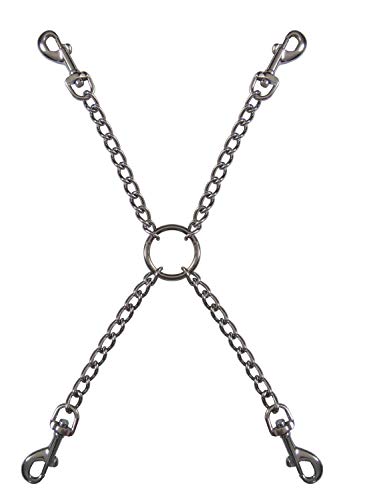 Bondage Stahl Metall Ketten Hogtied Fessel Kreuz extra robust für Leder Handfesseln und Fußfesseln