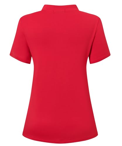 Womens V Neck Golf Shirts Short Sleeve Tennis Tops2