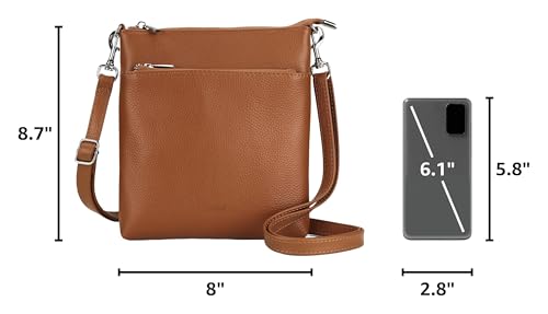 Image of befen Genuine Leather Crossbody Purses for Women Travel Cross Body Bags Lightweight with Adjustable Shoulder Strap