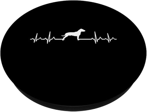 Miniatura 2 de Heartbeat Dog - ECG Pulse Dogo Argentinos PopSockets Swappable PopGrip