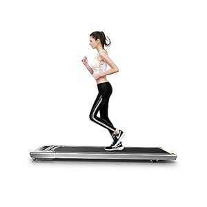 RHYTHM FUN Treadmill Under Desk Treadmill Folding Portable Walking Treadmill with Wide Tread Belt Super Slim Mini Quiet Slow Running Treadmill with Smart Remote and Workout App for Home and Office