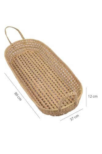 Miniatura 4 de Jardin202 - Cesta De Mimbre Almacenaje Multiusos Cesto Cambiador Con Asa - Capazo De Mimbre Moisés 37x80x12 Cm -