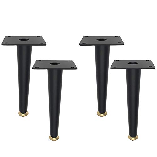 Patas de muebles ajustables y pies de soporte metálicos para mesa de café, pack de 4