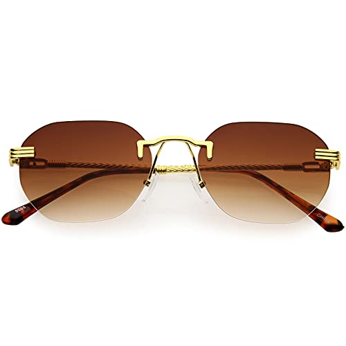 zeroUV Geometric Vintage-Inspired Metal Frame Polygon Sunglasses D240