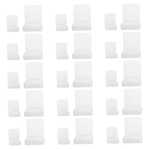 Boîte rangement plastique perles transparente rectangulaire