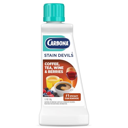 Carbona Stain Devils #8, Spot Cleaner for Coffee, Tea, Wine & Juice Stains, Professional Strength Fabric Cleaner, Safe on Skin & Washable Fabrics, Apply Directly, Do Not Dilute