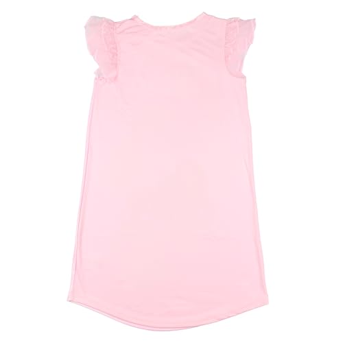 Disney Princess Nightgown Girls' Princess Ariel, Rapunzel, Moana, Tiana Ruffle Sleeve Sleepwear4