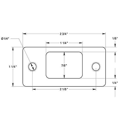 Deltana Solid Brass Deadbolt Strike Plate #TOP14