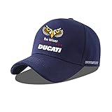 MAMON Cotton Casual Sport Baseballkappe, Ducati Baseball Cap, Verstellbar Klassische Baseballmütze für Herren und Damen-Blue A||54~60cm