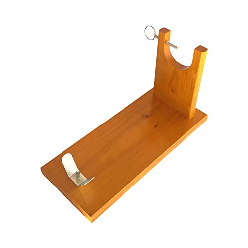 Loubren Ham-03 Ham houder met Mes en Slijper, Hamstandaard met anti-slip stickers, kleur honing gelakt - Image 5