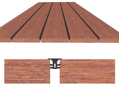 Terrasvoegband met anti-rekdraad voor alle terrassystemen, WPC-hout, Made in Germany, voegenafdichting, voegenband, vloervulprofiel, afdichting, 7-10 mm, lichtbruin, 50 m (2 x 25 m