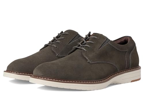 Image of Nunn Bush Griff Plain Toe Oxford Lightweight and Comfortable for All Occasions Suede Lace-Up