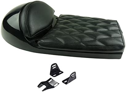 TADAFA Hump Cafe Racer Retro Motorcycle Seat Vintage Style Cushion Classic Saddle for Motorcycle Retro Look Modification (AF-Black)