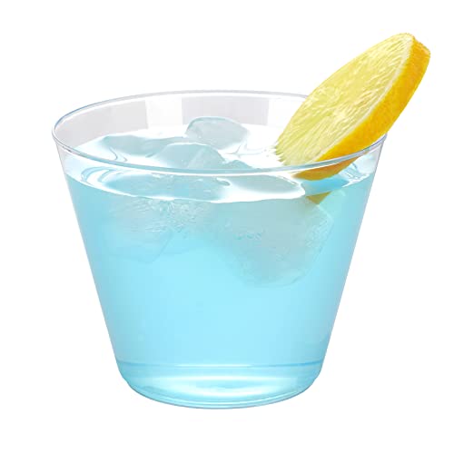 Easercy Clear Plastic Cups Clear Disposable Cups 9 Oz 100 Pack Plastic Cups Recyclable Wine Glasses For Parties Elegant Plastic Party Cups Wedding Decorations #TOP4