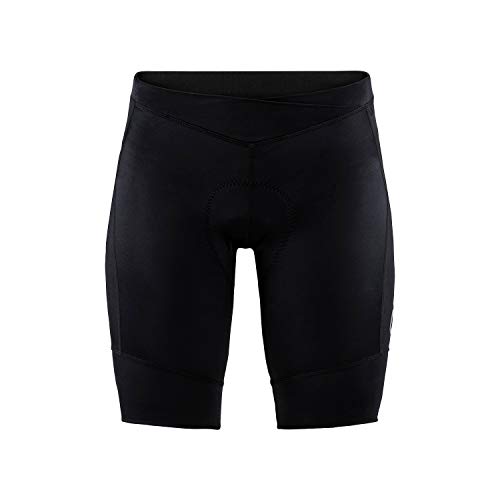 Craft Women's Essence Elastic Waist Cycling Bike C3 Chamois Pad Casual Shorts, Black, L UK
