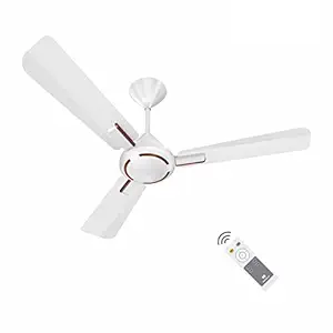 Havells Ambrose Decorative BLDC 1200mm Energy Saving with Remote Control 5 Star Ceiling Fan (Pearl White Wood, Pack of 1)
