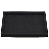 AZNABLE アクセサリートレイ おしゃれ ジュエリートレイ ベロア トレイ 小物入れ グレー 小物トレイ (ブラック)
